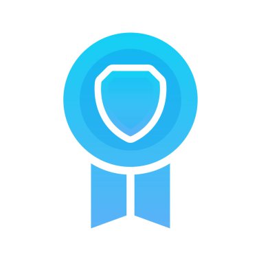 Madalya kalkanı logosu gradyan tasarım şablonu simgesi