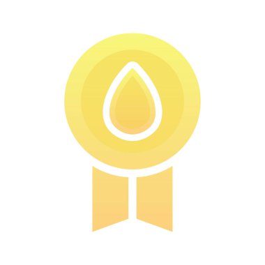 Madalya suyu logosu gradyan tasarım şablonu simgesi