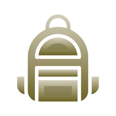 Sırt çantası logo gradyan tasarım şablonu simgesi