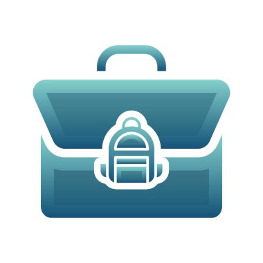 bavul sırt çantası logo gradyan tasarım şablon simgesi ögesi