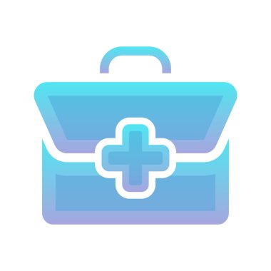suitcase medical logo gradient design template icon element