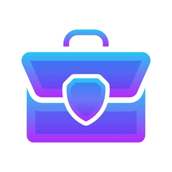 Suitcase Shield Logo Gradient Design Template Icon Element — ストックベクタ