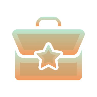 bavul yıldızı logo gradyan tasarım şablon simgesi ögesi