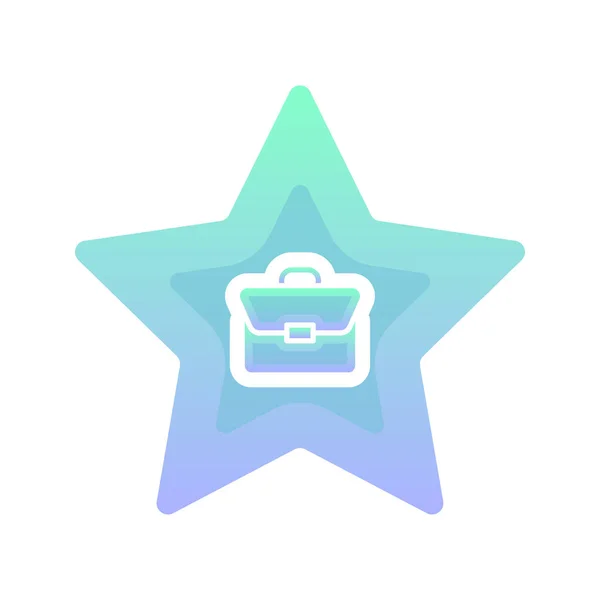 Suitcase Star Logo Gradient Design Template Icon Element — 图库矢量图片