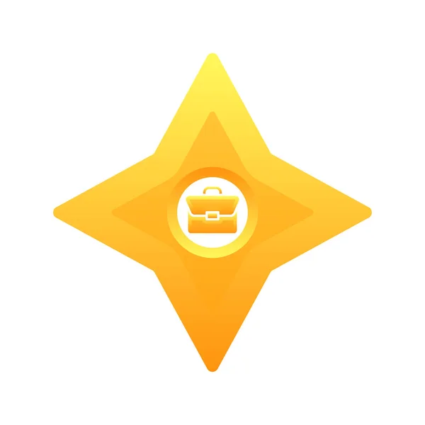 Suitcase Shuriken Logo Gradient Design Template Icon Element — 图库矢量图片