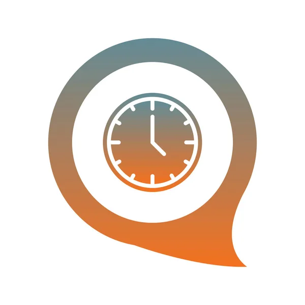 Clock Chat Logo Gradient Design Template Icon Element —  Vetores de Stock