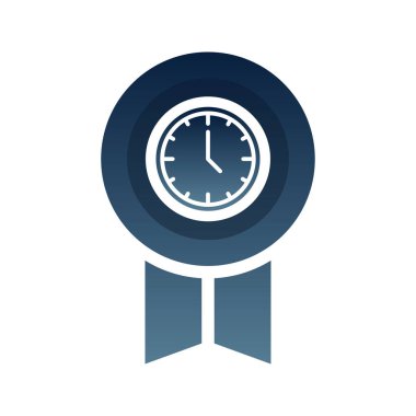 Saat madalyası logosu grafiksel tasarım şablon elementi