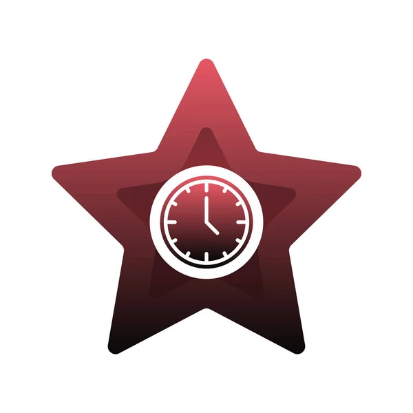 Clock Star Logo Gradient Design Template Icon Element —  Vetores de Stock