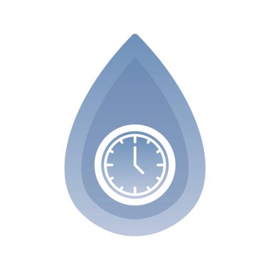 Saat su logosu gradyan tasarım şablonu simge elementi