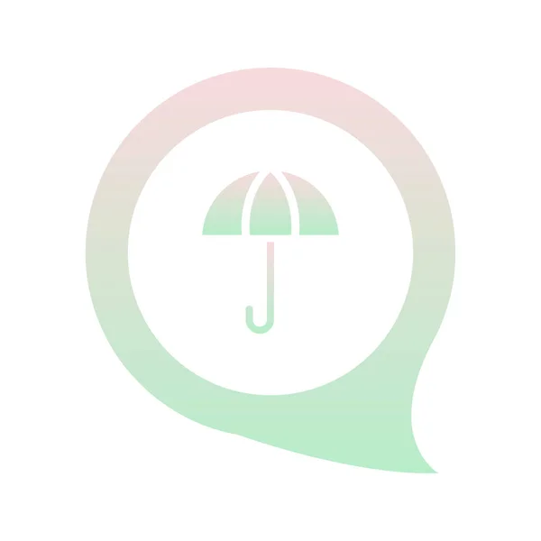 Umbrella Chat Logo Gradient Design Template Icon Element — Stock Vector