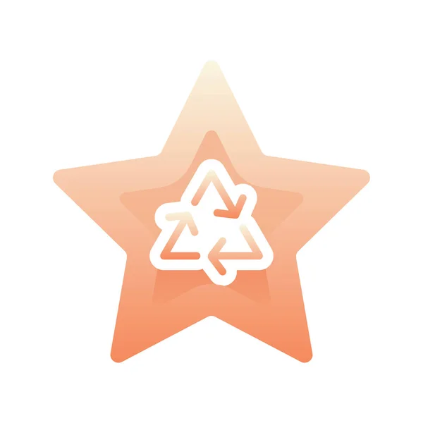 Recycle Star Logo Gradient Design Template Icon Element —  Vetores de Stock