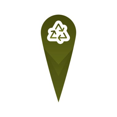 recycle location logo gradient design template icon element