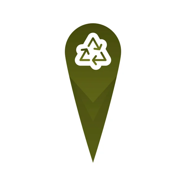 Recycle Location Logo Gradient Design Template Icon Element — Stock Vector