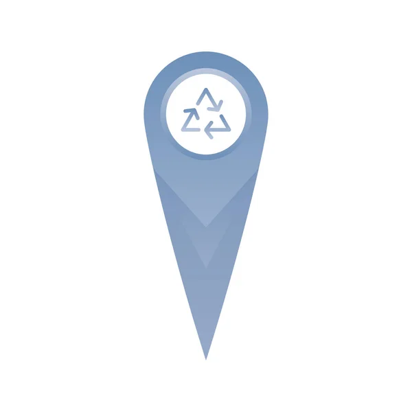 Recycle Location Logo Gradient Design Template Icon Element — Stockvektor