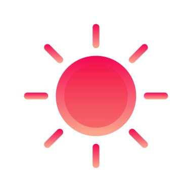 sun logo gradient design template icon element