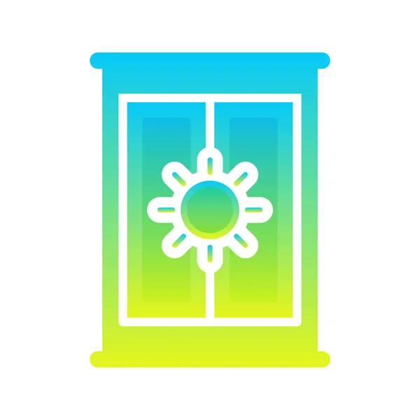 Sun Furniture Logo Gradient Design Template Icon Element — Vector de stock
