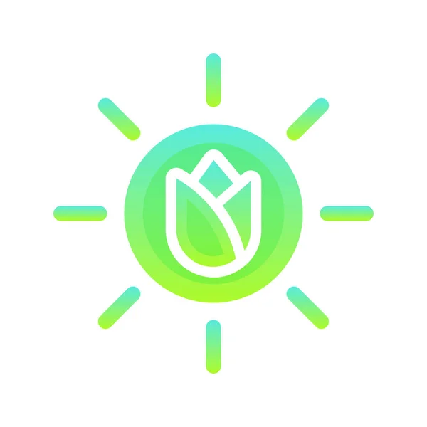 Sun Flower Logo Gradient Design Template Icon Element — 스톡 벡터