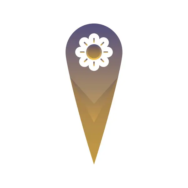 Sun Location Logo Gradient Design Template Icon Element — 스톡 벡터