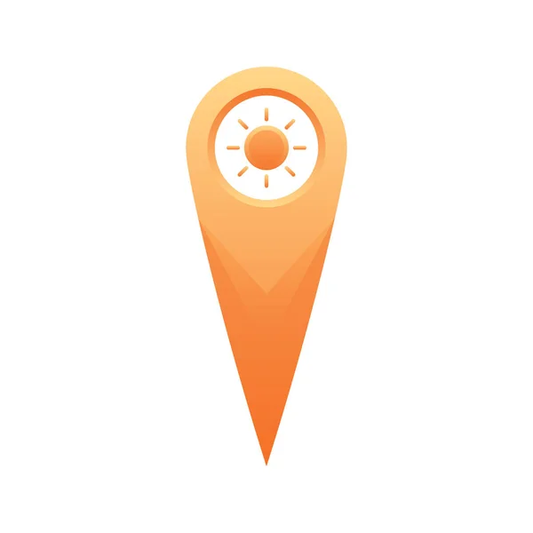 Sun Location Logo Gradient Design Template Icon Element — Stockvektor