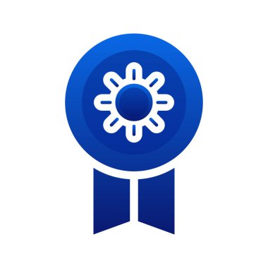 sun medal logo gradient design template icon element