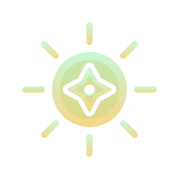 Sun Shuriken Logo Gradient Design Template Icon Element — 图库矢量图片