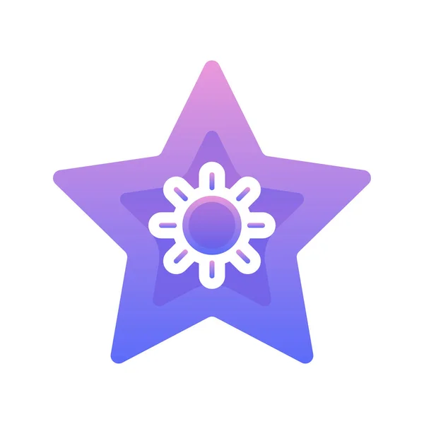 Sun Star Logo Gradient Design Template Icon Element — 图库矢量图片