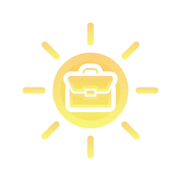 Sun Suitcase Logo Gradient Design Template Icon Element — Stock vektor