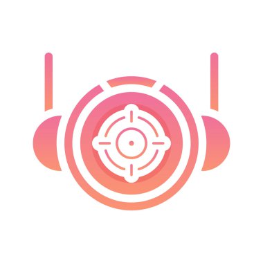 target astronaut logo gradient design template icon element