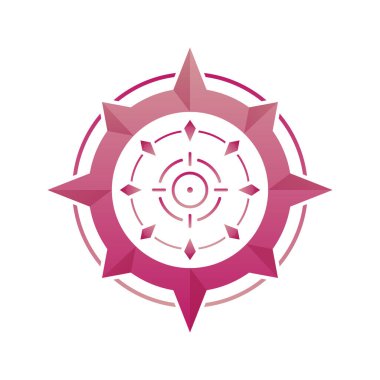 target compass logo gradient design template icon element