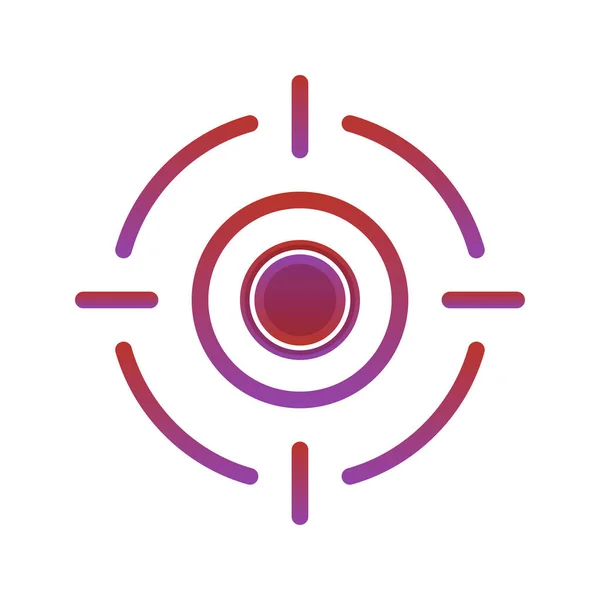 Target Coin Logo Gradient Design Template Icon Element — 스톡 벡터
