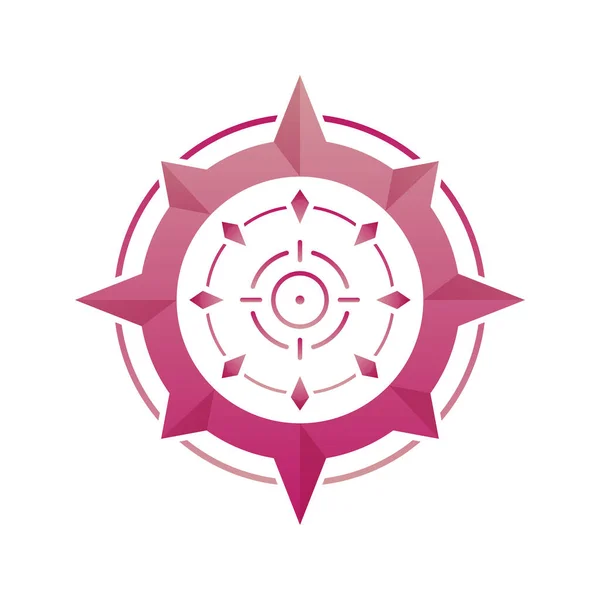 Target Compass Logo Gradient Design Template Icon Element — 图库矢量图片