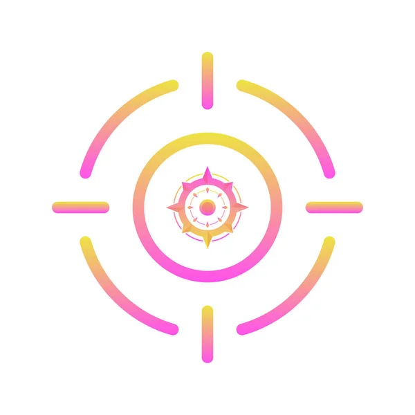 Target Compass Logo Gradient Design Template Icon Element —  Vetores de Stock