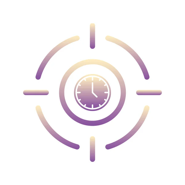 Target Clock Logo Gradient Design Template Icon Element — Stock Vector