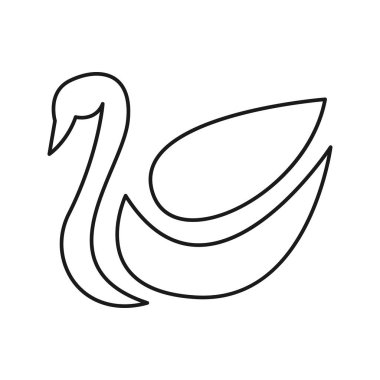 swan logo gradient design template icon element