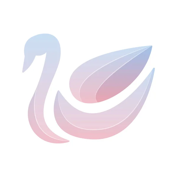Swan Logo Gradient Design Template Icon Element — 스톡 벡터