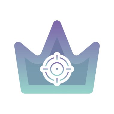 target crown logo gradient design template icon element