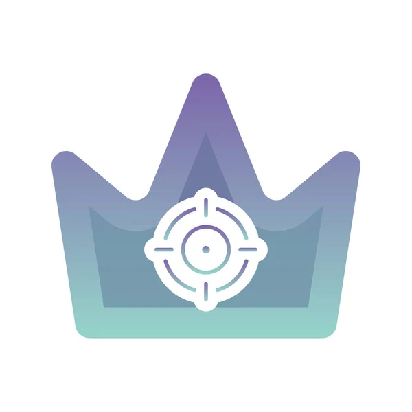 Target Crown Logo Gradient Design Template Icon Element — 图库矢量图片