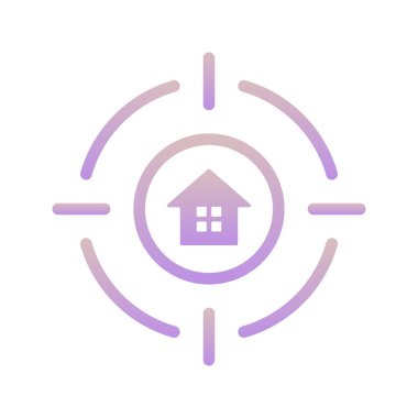 target home logo gradient design template icon element