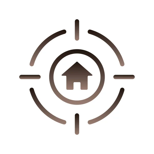 Target Home Logo Gradient Design Template Icon Element — Stockvektor