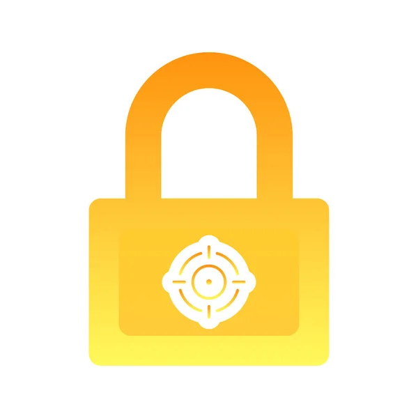 Target Lock Logo Gradient Design Template Icon Element — ストックベクタ