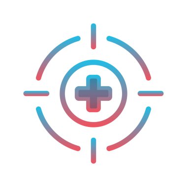 target medical logo gradient design template icon element