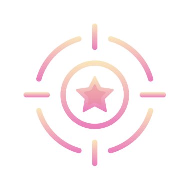 target star logo gradient design template icon element