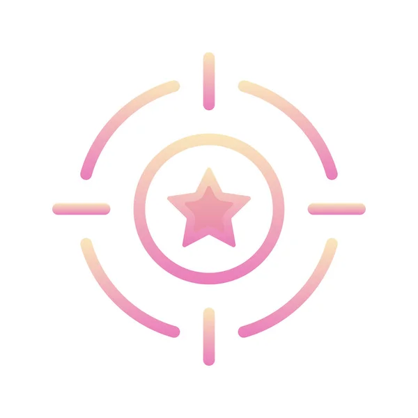 Target Star Logo Gradient Design Template Icon Element — 图库矢量图片