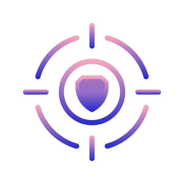 Target Shield Logo Gradient Design Template Icon Element — Wektor stockowy