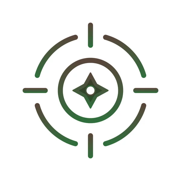 Target Shuriken Logo Gradient Design Template Icon Element — 图库矢量图片