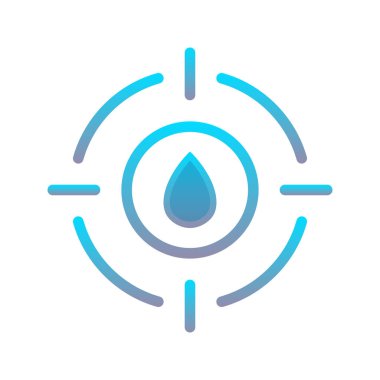 target water logo gradient design template icon element