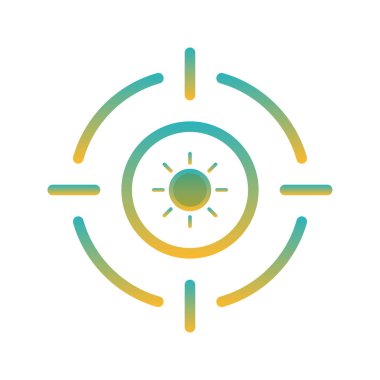 target sun logo gradient design template icon element