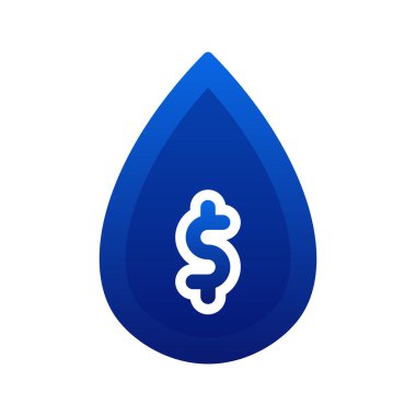 dollar water logo gradient design template icon element