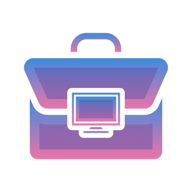 bavul logo gradyan tasarım şablonu simge ögesini izle