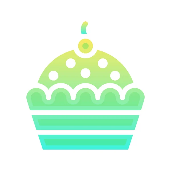 Cupcake Logotipo Gradiente Design Modelo Ícone Elemento — Vetor de Stock